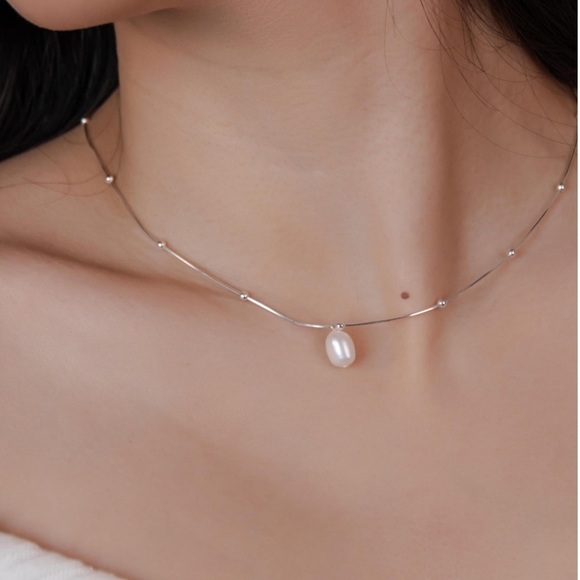 Givenchy Inspired Sterling Silver Akoya Pearl Necklace – Elegant Luxury Jewelry - Picture 4 of 6